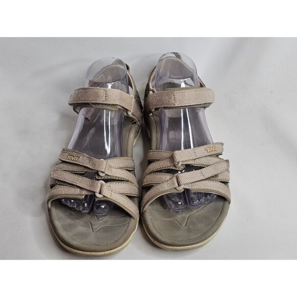 Teva Tirra Hiking Sandals Womens Size 9 Strappy Pink Shoes Shoc Pad Footbed - Picture 3 of 7